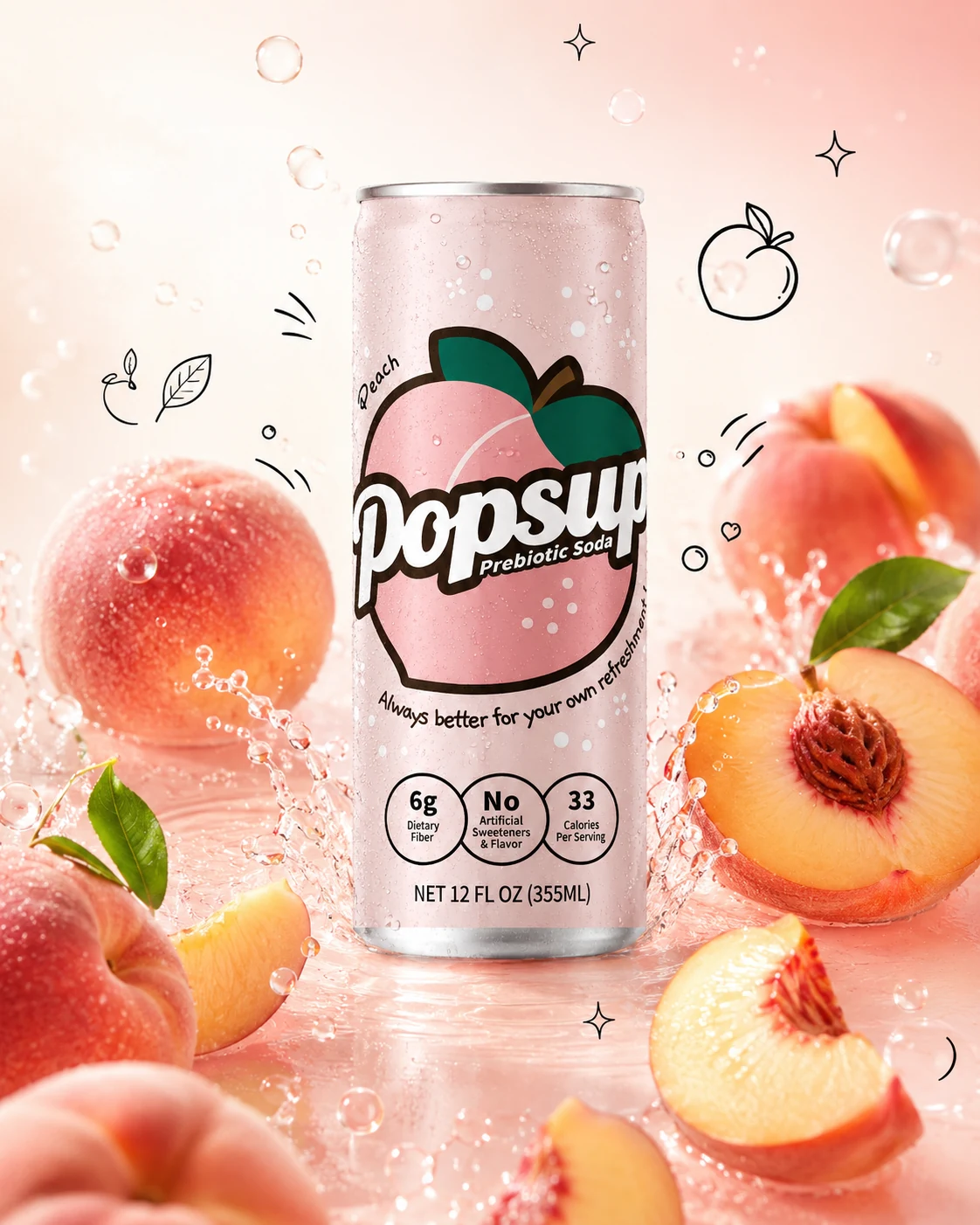 POPSUP Peach can